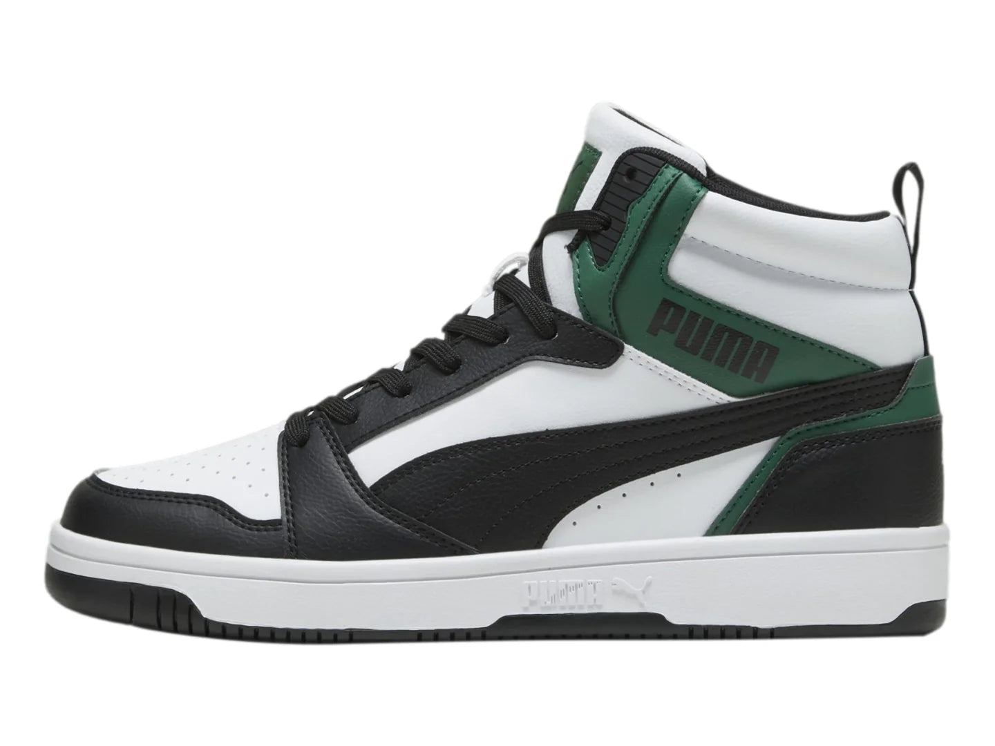 Tenis PUMA Rebound V6 Blanco Negro y Vino