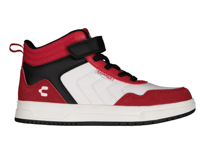 Tenis Charly Blanco Rojo Negro para Niño