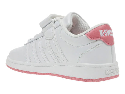 Tenis K Swiss West Court Blanco y Coral para Niña