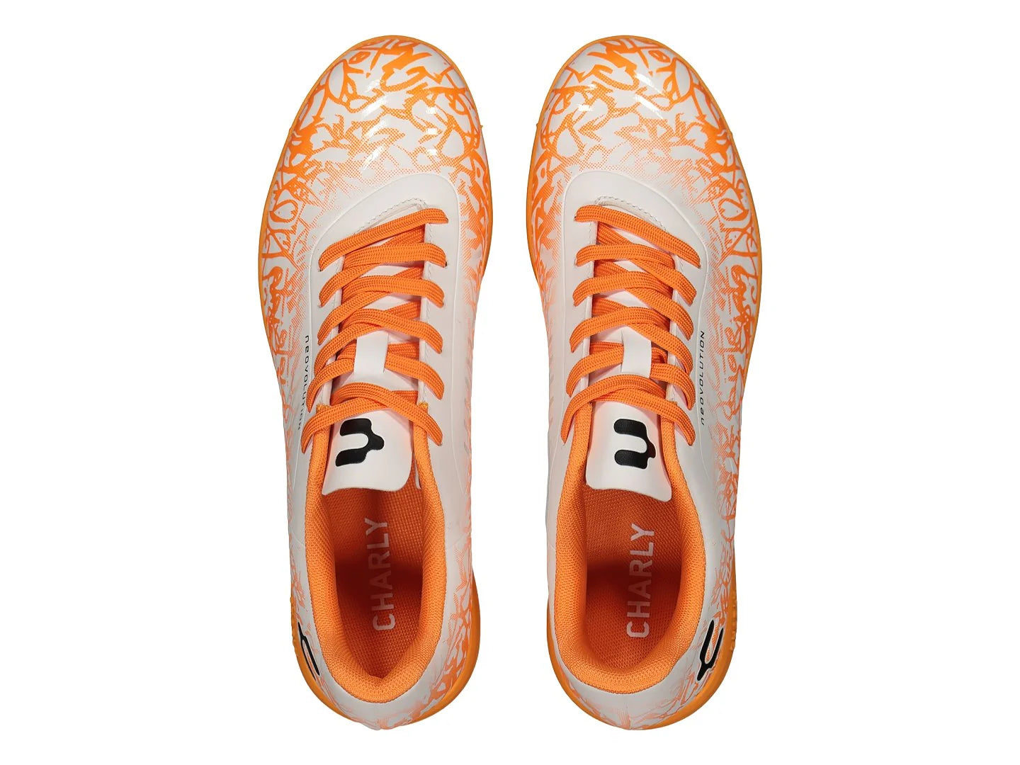 Tenis de Fútbol Charly Blanco y Naranja para Hombre