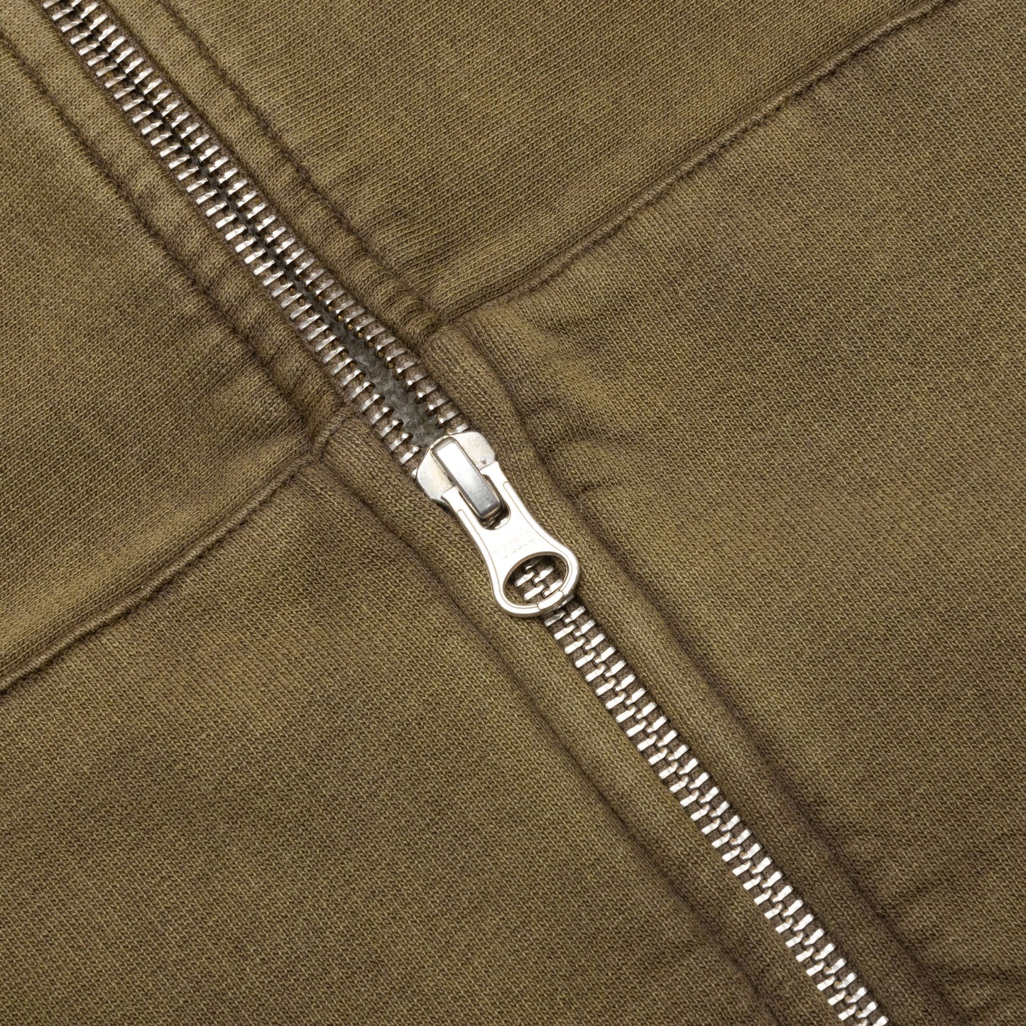 Faded Graphic Zip Hoodie Olive