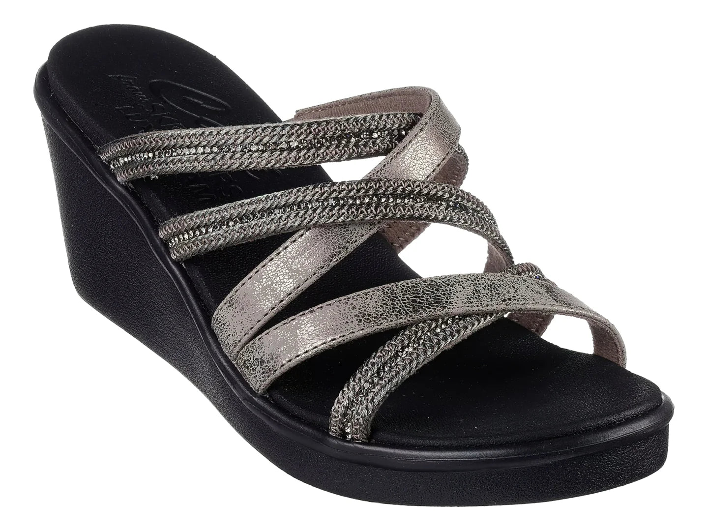 Sandalias Skechers Cali W Negro para Mujer