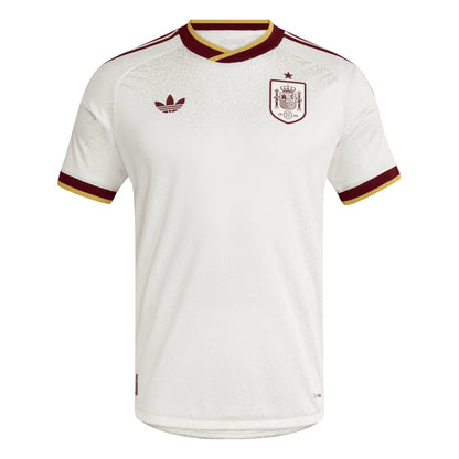 adidas Spain Away Authentic Mens Soccer Jersey 2026 White