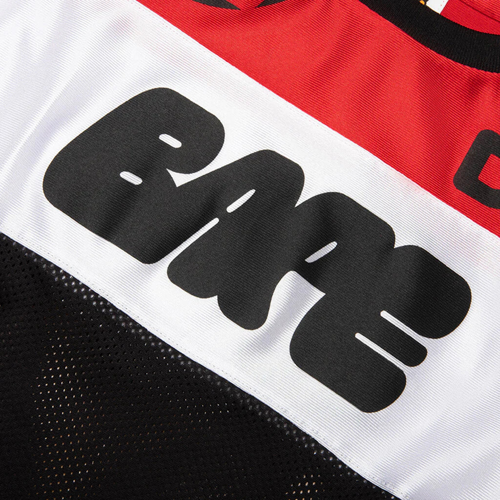 Kids BAPE Mesh L S Tee Red