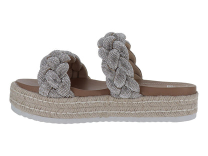 Sandalias Gillio Plata Trenzadas para Mujer