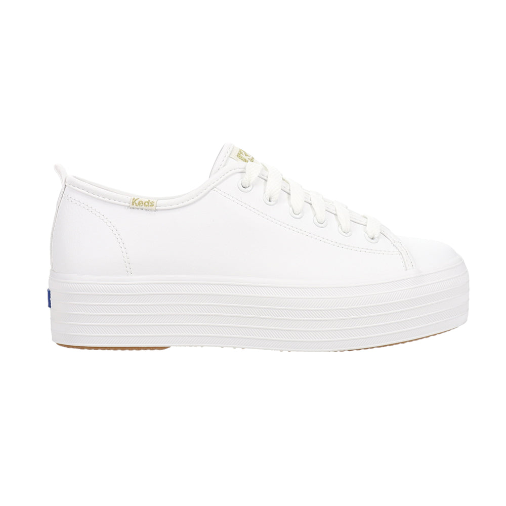 Triple Up Leather Lace Up Sneakers