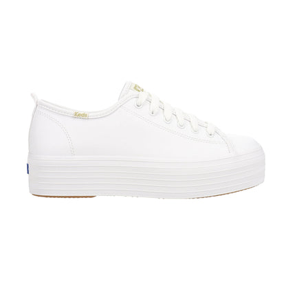 Triple Up Leather Lace Up Sneakers