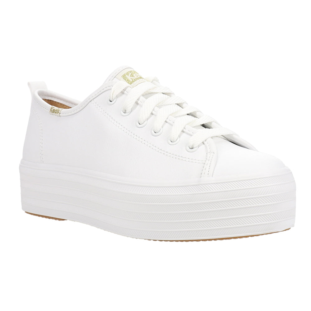 Triple Up Leather Lace Up Sneakers