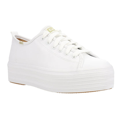 Triple Up Leather Lace Up Sneakers