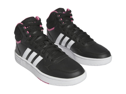 Tenis Adidas Hoops 30 Mid Negro Blanco y Rosa para Mujer