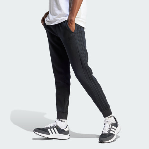 Men's Fleece 3 Stripes Tapered Cuff Pants