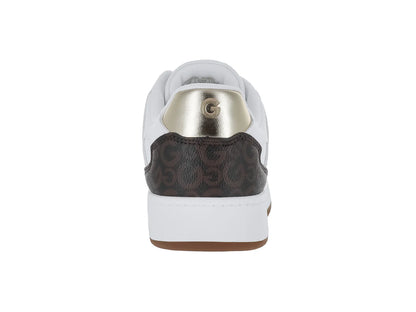 Tenis GBG Blanco Chocolate y Dorado para Mujer