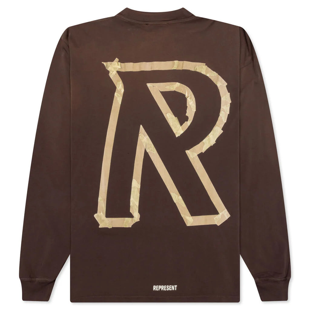 Masking Tape Initial L S T Shirt Cedar