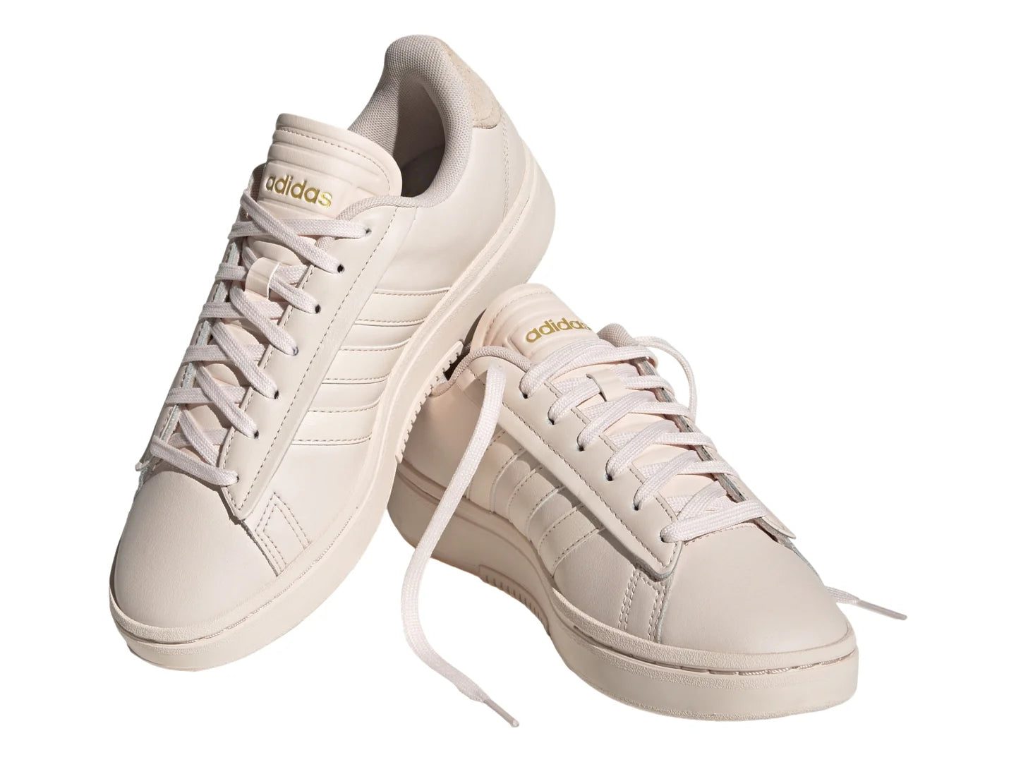 Tenis Adidas Grand Court Alpha Rosa y Oro para Mujer