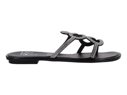 Sandalias Luna Rosa Negras para Mujer