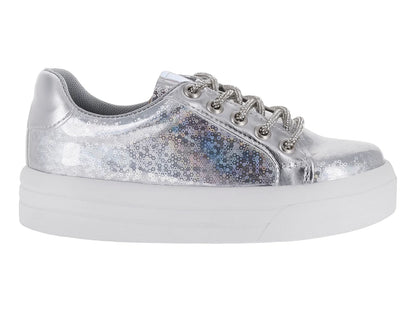 Tenis Divitas Plata Metálico para Niña