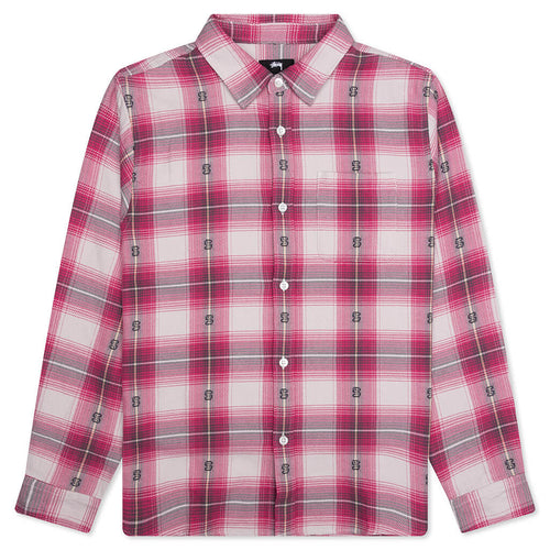 Motif Plaid Shirt Pink