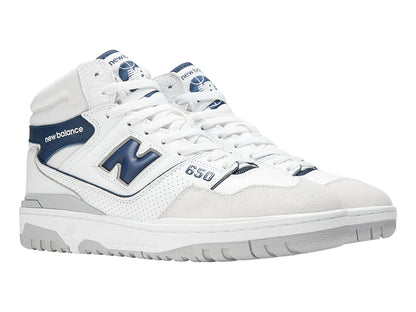Tenis New Balance BB650 Blanco y Azul Marino para Hombre