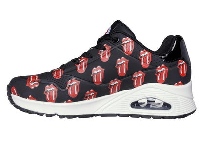 Tenis Skechers One Rolling Stones Negro y Rojo para Mujer