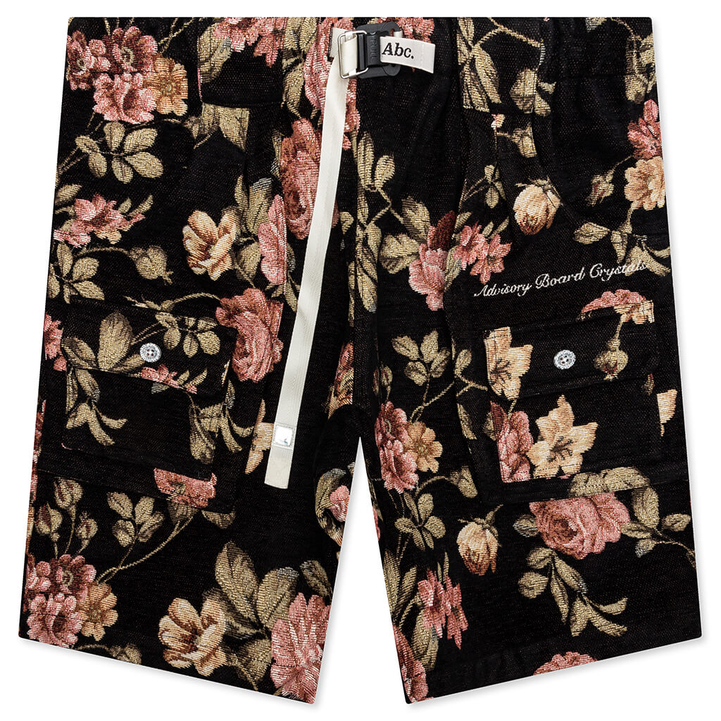 Abc Floral Jacquard Waterproof Shorts Black