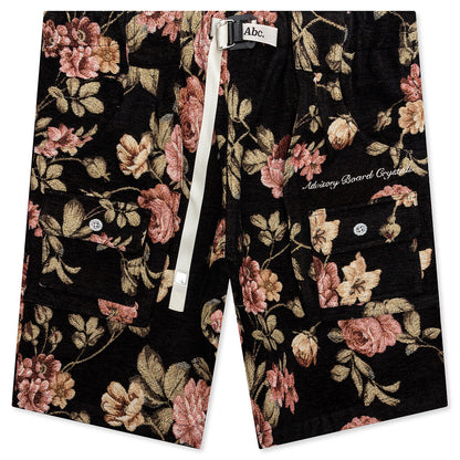 Abc Floral Jacquard Waterproof Shorts Black