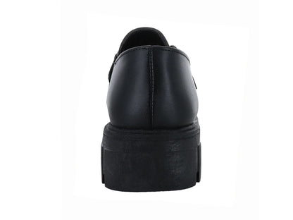 Zapatos Mocasines Luna Rosa Negros para Mujer
