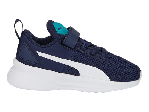 Tenis PUMA Flyer Runner V Azul Marino y Blanco para Niño