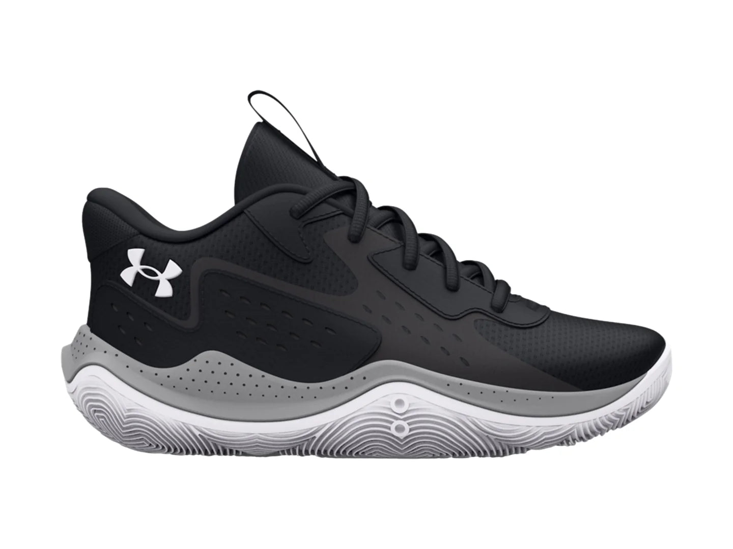 Tenis Under Armour PS Jet 23 Negro y Gris para Niño