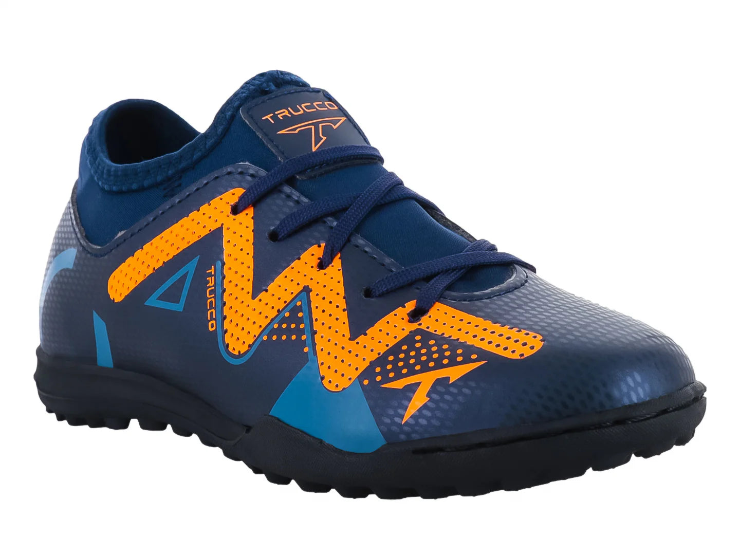 Tenis de Fútbol Leon Trucco Marino Naranja para Niño