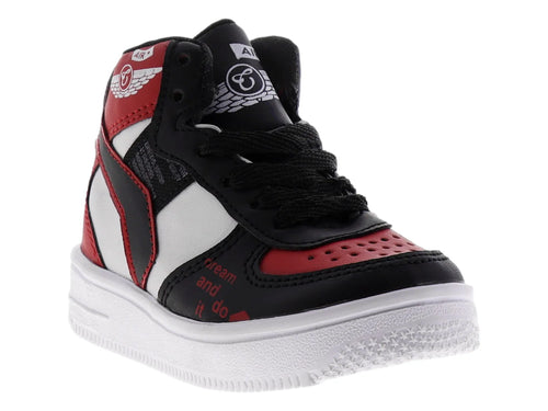 Tenis New Boys Negro Rojo Blanco para Niño