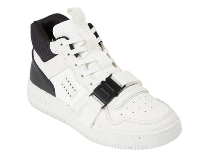 Tenis Tommy Hilfiger TJM Basket Leather Mid Blanco y Negro para Hombre