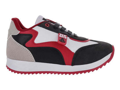 Tenis New Boys Tokyo Negro y Rojo para Niño