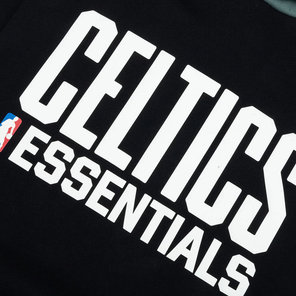 Fear of God Essentials x NBA Celtics Sport Hoodie Black Balsam Green