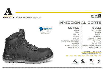 Botas Armada Napa Negro para Hombre