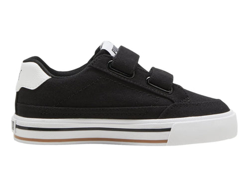 Tenis PUMA Court Classic Vulc Negro y Blanco para Niño