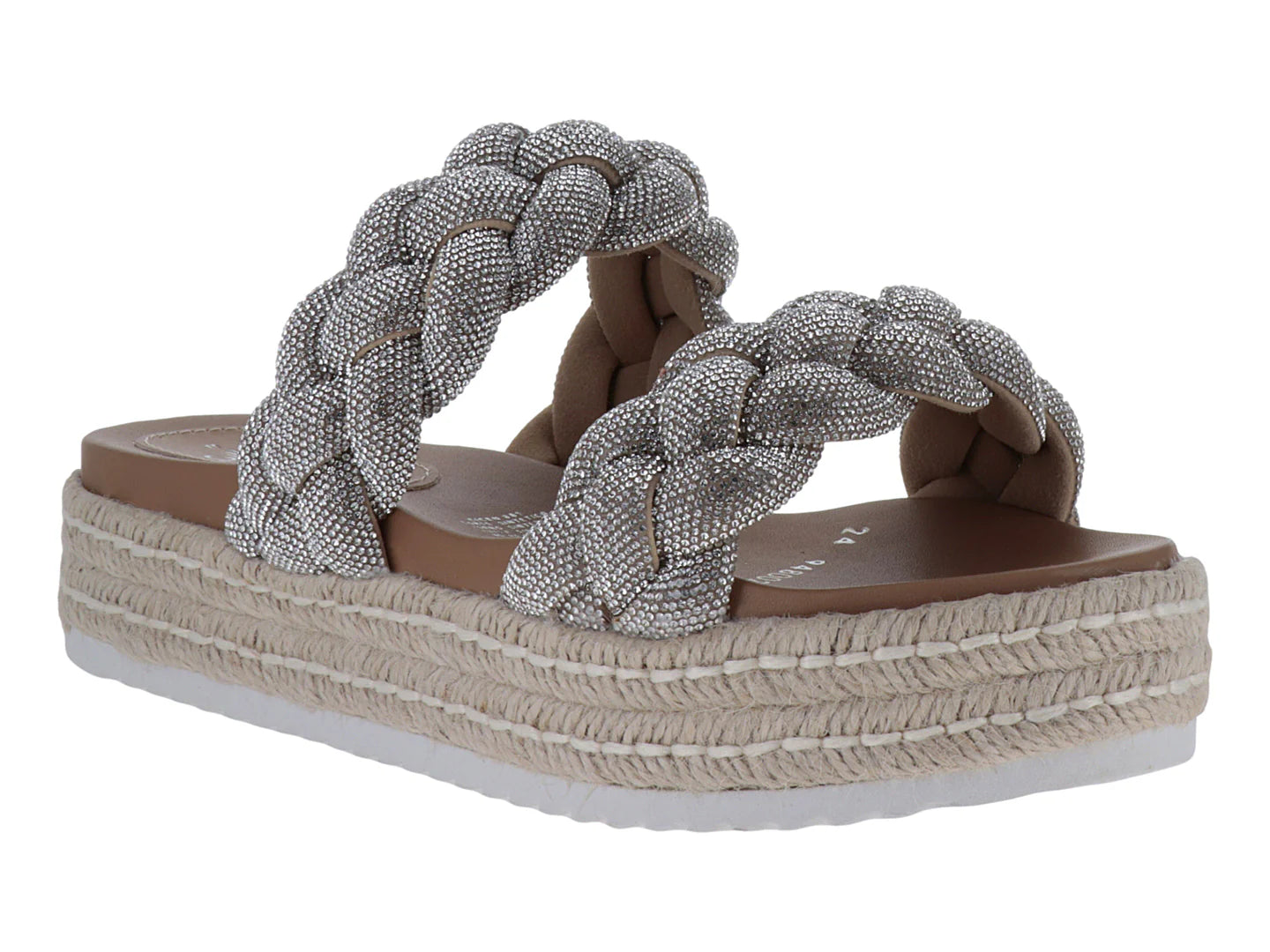 Sandalias Gillio Plata Trenzadas para Mujer