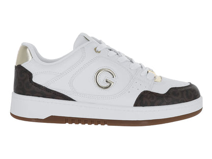 Tenis GBG Blanco Chocolate y Dorado para Mujer