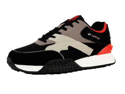 Tenis Lotto Sorrento Negro con Rojo para Hombre