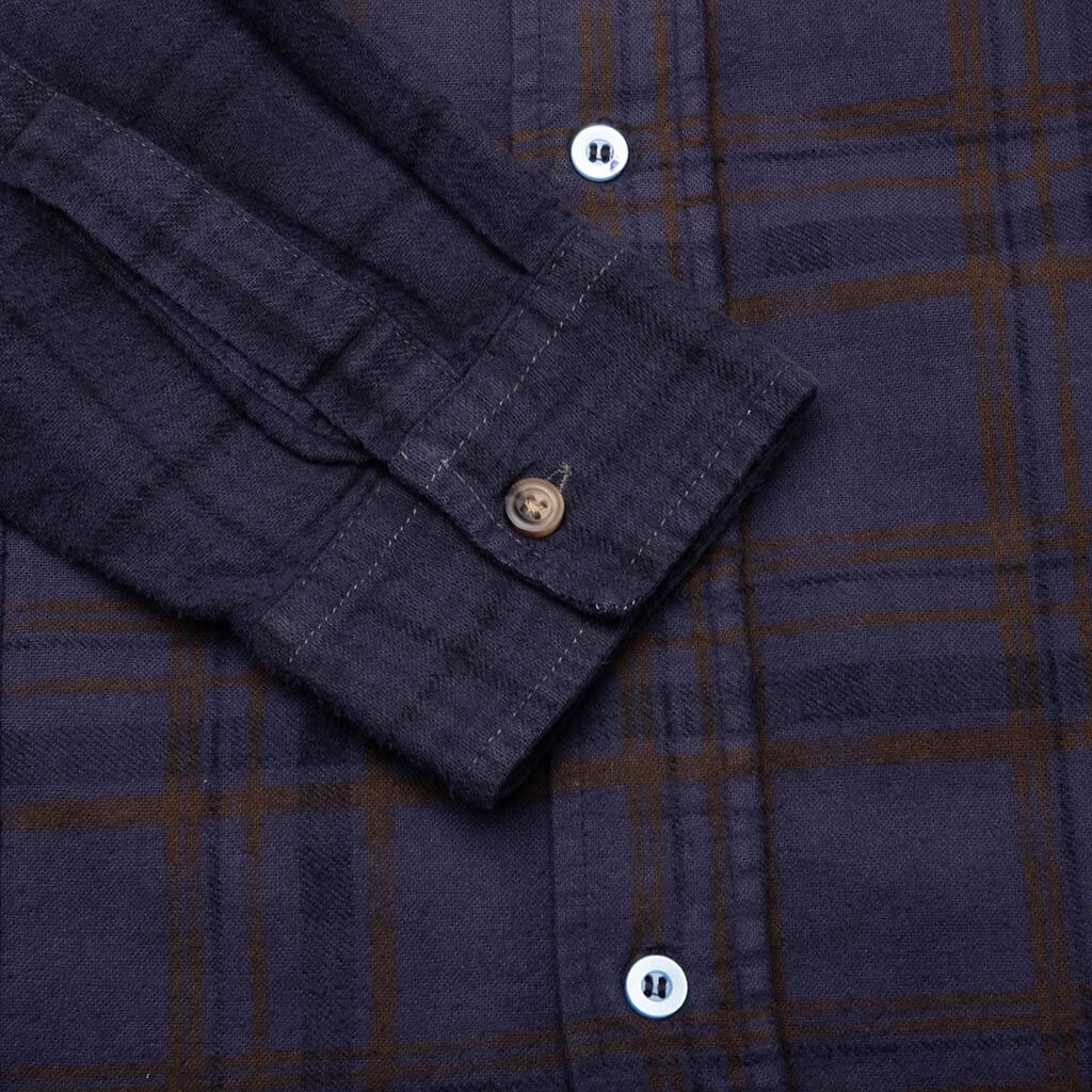 Flannel Shirt 7 Cuts Shirt Over Dye Purple