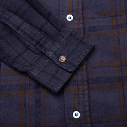Flannel Shirt 7 Cuts Shirt Over Dye Purple