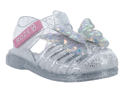 Sandalias ROZE Glitter Plata para Niña