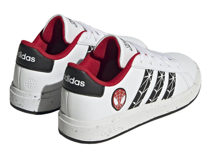 Tenis Adidas Grand Court Spider Man Blanco para Niño