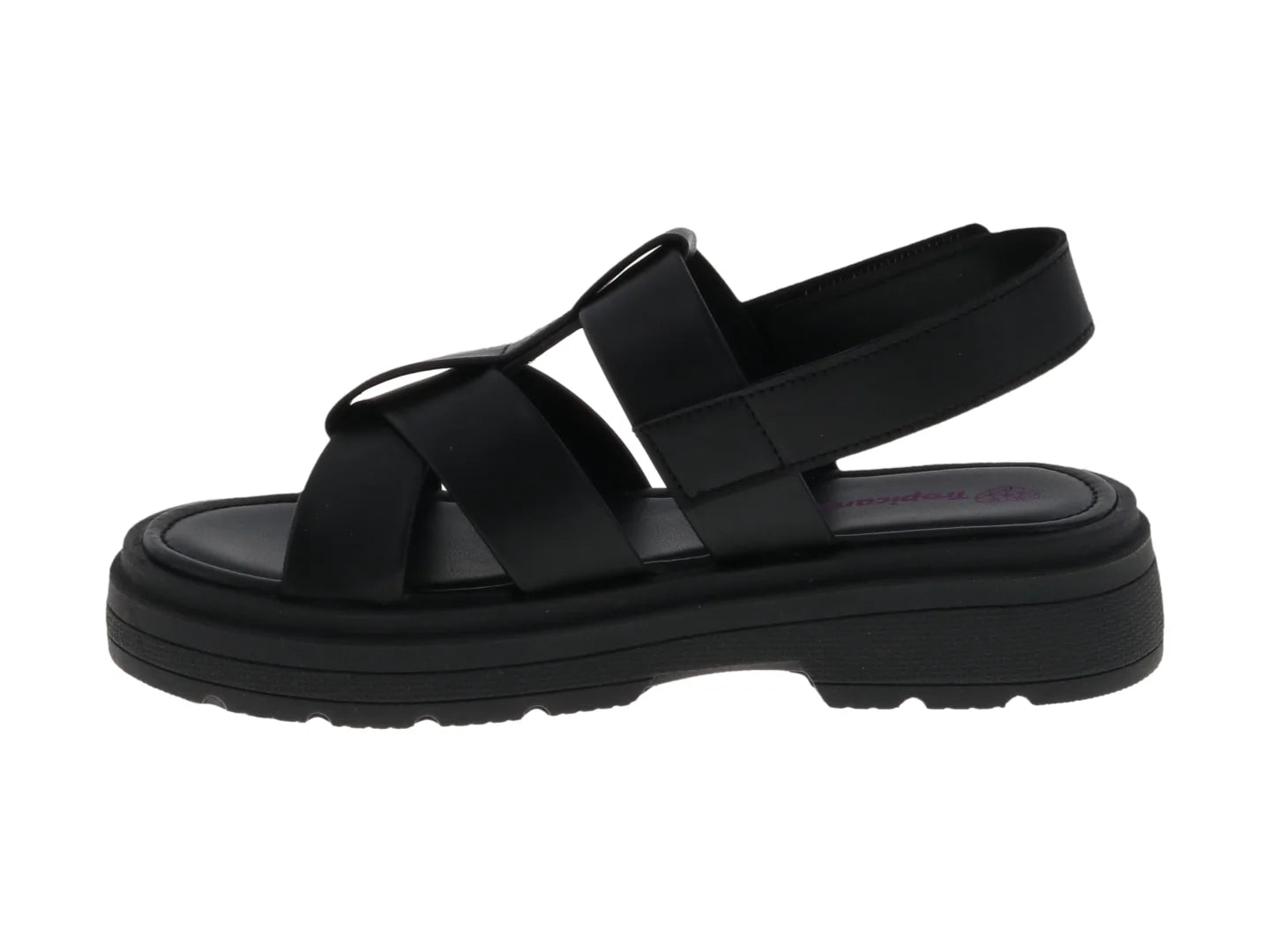 Sandalias Tropicana Negras de Plataforma para Niña