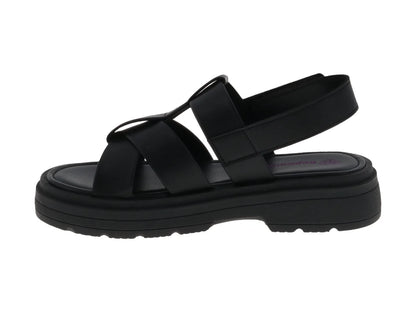 Sandalias Tropicana Negras de Plataforma para Niña