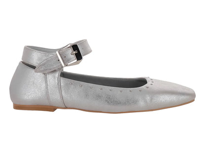 Zapatos Planos Senties Color Plata para Mujer