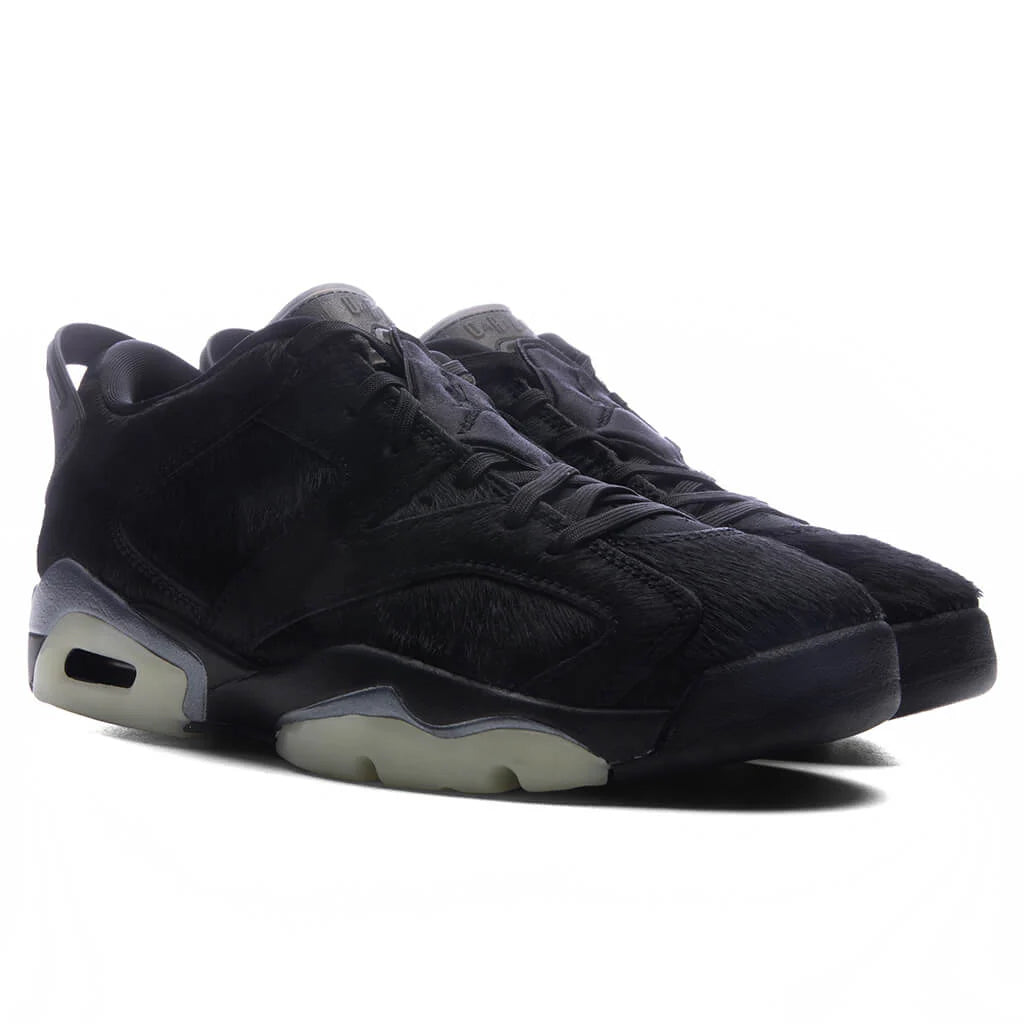 Womens Air Jordan 6 Retro Low Blackout Triple Black