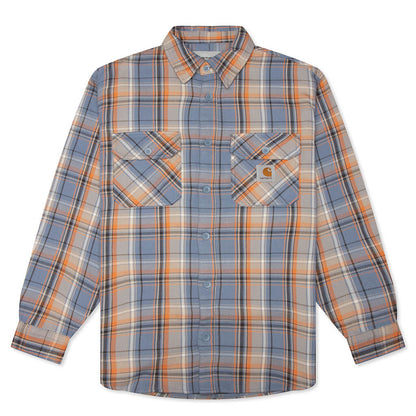 L S Tunick Shirt Tunick Check Gentle Blue