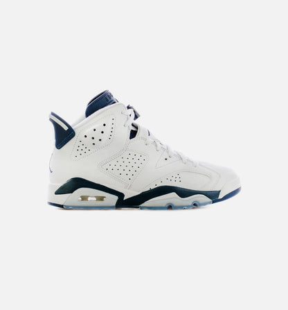 Air Jordan 6 Midnight Navy Mens Lifestyle Shoe White Navy Free Shipping