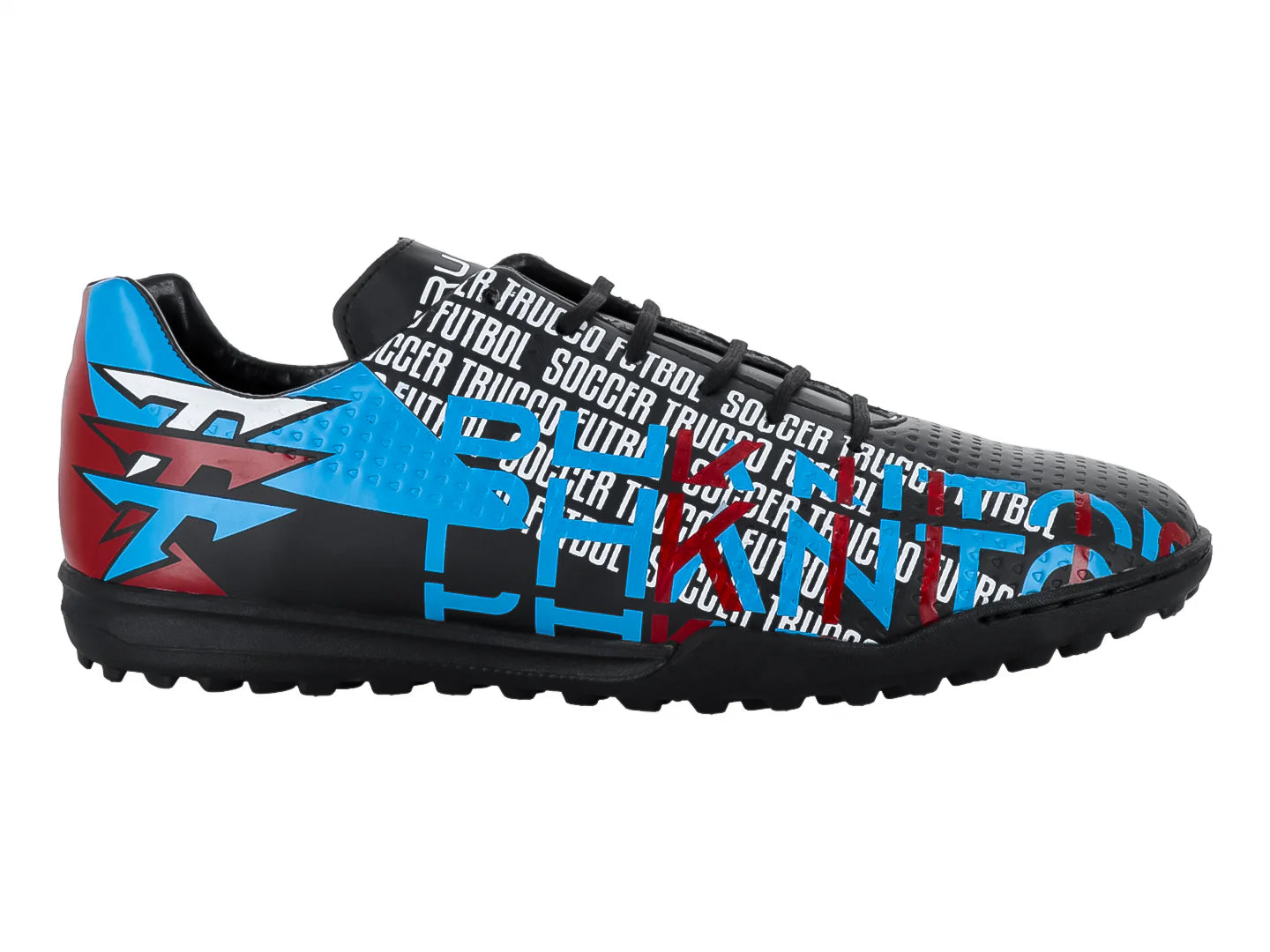 Tenis de Fútbol Leon Trucco Negro y Rojo para Hombre