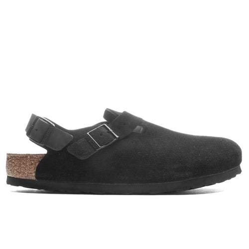 Wide Tokio Suede Leather Black